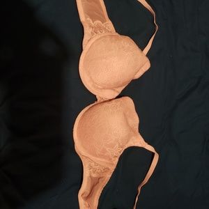 Lacy pink pushup bra